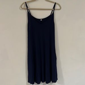 Navy Blue Beach Cover Up Dress